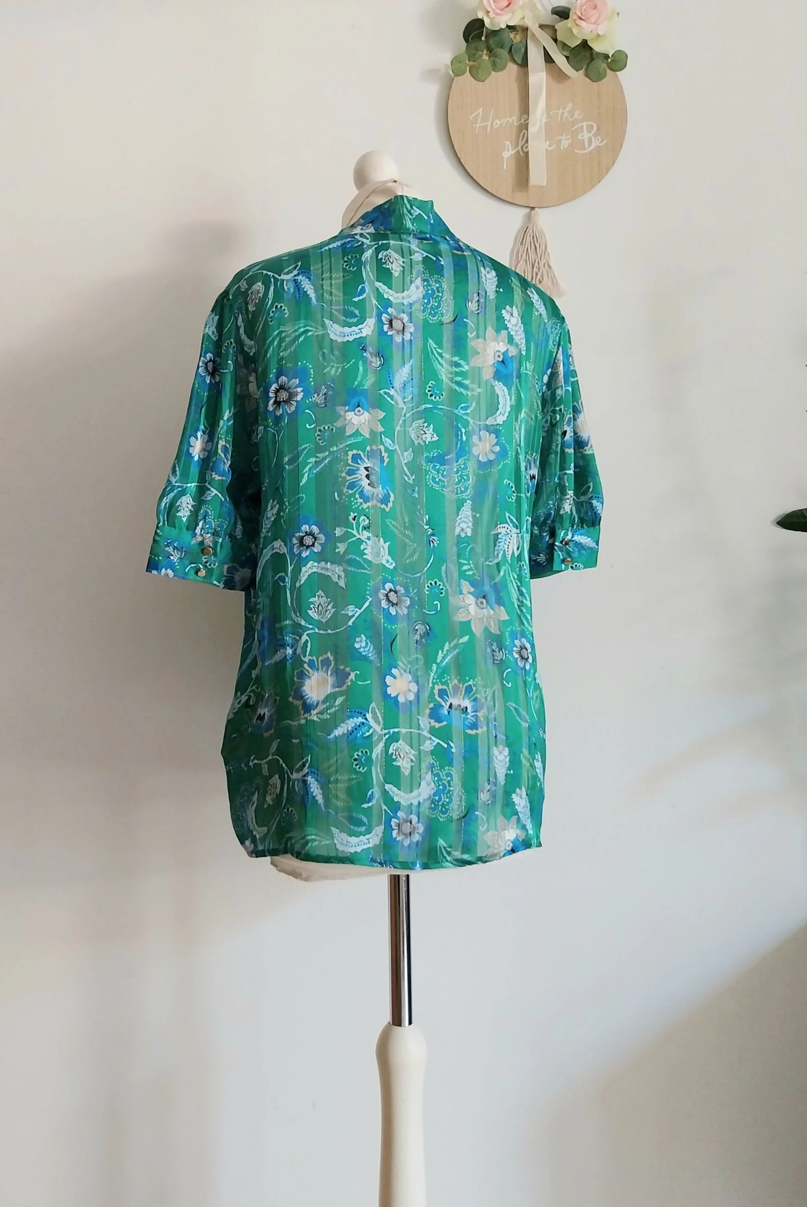 Nuevo y magnífico blusón de gasa con estampado floral LH Talla 40 – photo 11